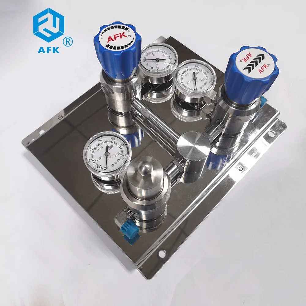 R1100 Semi-automatic Changeover Switch Device with Stainless Steel Pressure Reducing Valve for Liquid, Oxygen, Nitrogen and more