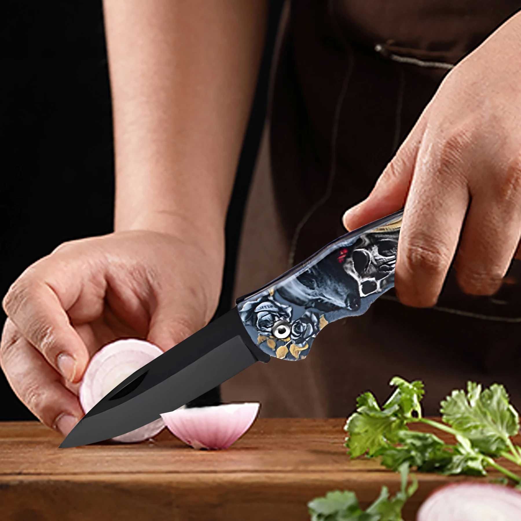 1/2/4PCS,Folding Knife Stainless Steel Folding Fruit Vegetable Peeling Paring Knife Cooking knife Portable Knife Kitchen knife view 4