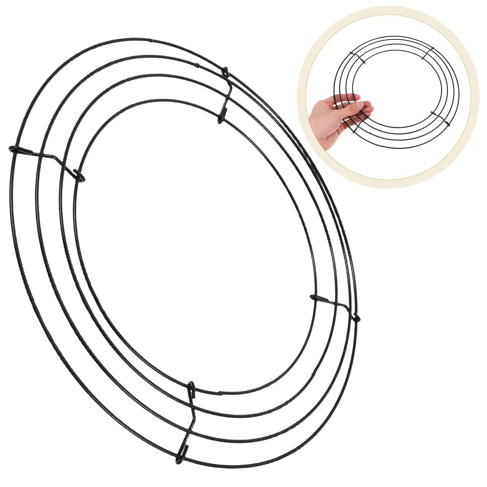 

1Pcs Iron Wreath Loop Solid Structure Christmas Wreath Base DIY Garland Frame Home Decor Accessory Garland Loop