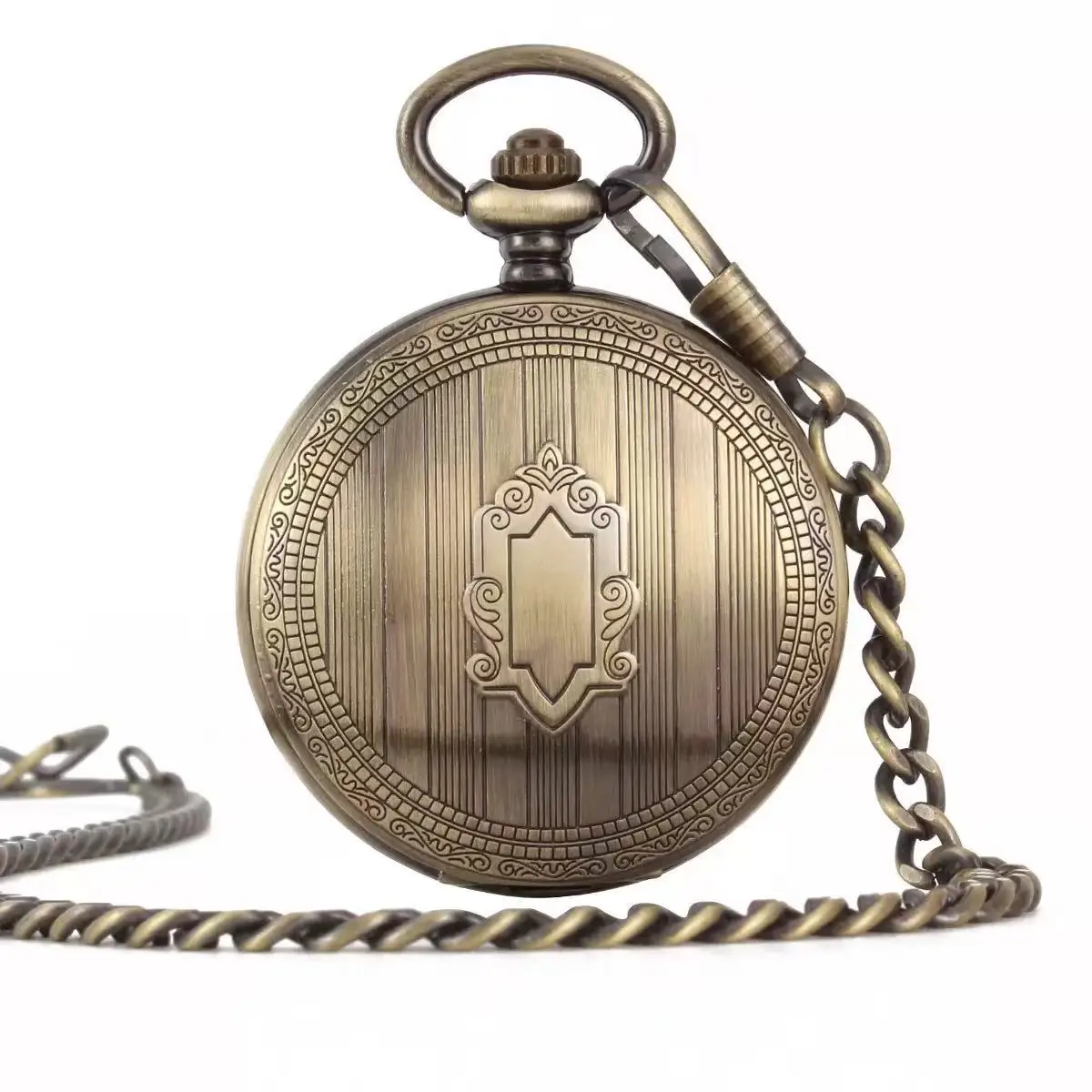 トップセールス-ブロンズトーン-スチームパンク-スケルトン-自動巻き-機械式懐中時計-チェーン付き-erkek-kol-saati-腕時計-メンズ-ユニセックス-ギフト