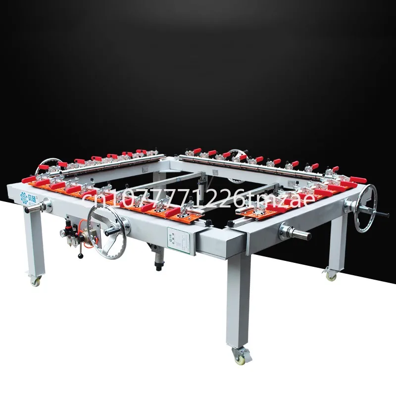 Mechanical chain/pneumatic/screen stretching machine