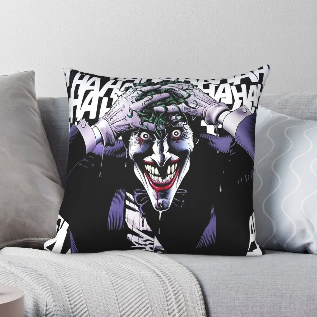 Killing Joke Sapu Square Pillowcase Polyester Linen Velvet Printed Zip Decor Throw Pillow Case Room Cushion Cover