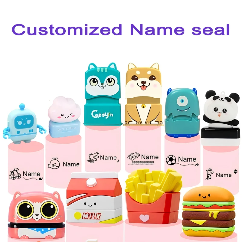 Custom Student's Cute Name Seal Kindergarten Clothes Waterproof DIY Children's Names Stamp Gifts