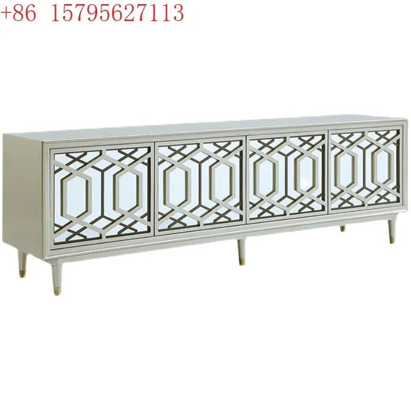 

American light luxury solid wood TV cabinet large apartment living room bedroom fully equipped European cabinet