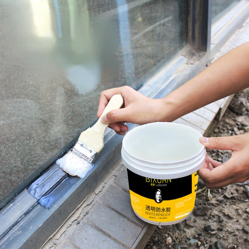 Transparent Waterproof Glue Roof Exterior Wall Waterproof Leak Repair Material Bathroom Bathroom Brick-free Waterproof Coating