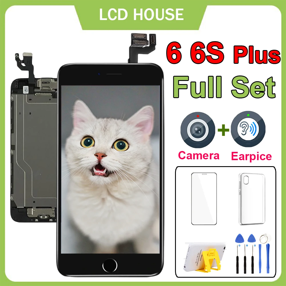 

LCD For Apple iPhone 6 6S Plus 6P 6SP Screen Full Set Display Replacement Touch Digitizer Complete Assembly+Front Camera+Home