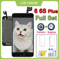 LCD Screen For Apple iPhone 6 6S Plus 6P 6SP Display Full Set Replacement Complete Touch Digitizer Assembly+Camera+Home Button