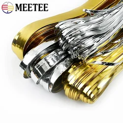 5Meter Meetee 5-15 Mm Pu Lederen Koord Goud Zilver Kleur Spiegel Linten Touw Voor Armband Sieraden diy Craft Versieringen Accessoires
