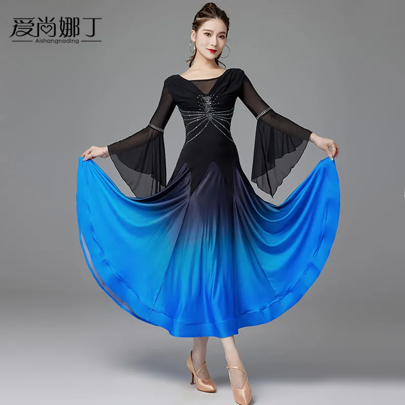 2026 Ballroom Dance Dress New Competition Table Performance Modern Waltz Friendship Dance Dress 7164