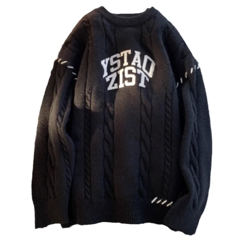 Men's Sweater 2025 Autumn Winter Thickened Knitting Sweater Outerwear Retro Japanese Lazy Vibe Trendy Sweater