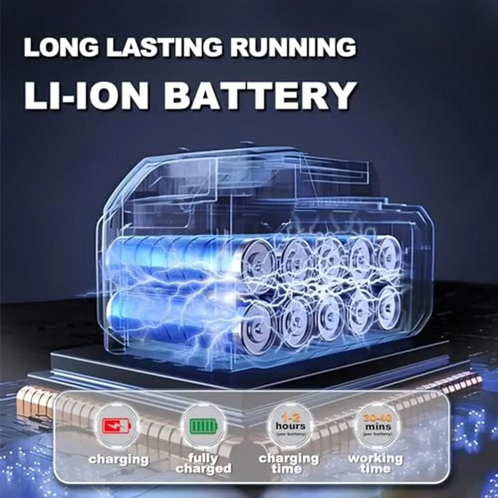 6-Inch Cordless Handheld Electric Chain Saw Kit with Auto-Oiler Portable Battery Powered Wood Cutting Lightweight and Compact 2