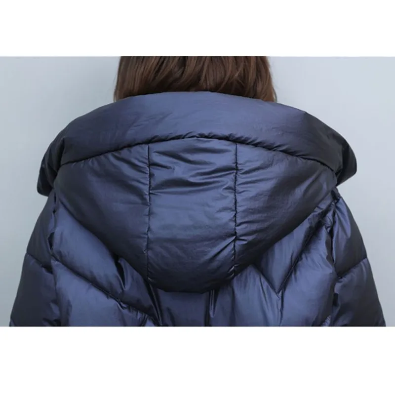 2025 Hooded Cotton Coat Women\'s Mid-Length Winter Jackets Elegant Parkas Padded Jacket Thick Down Padded Jacket Vintage Outwear