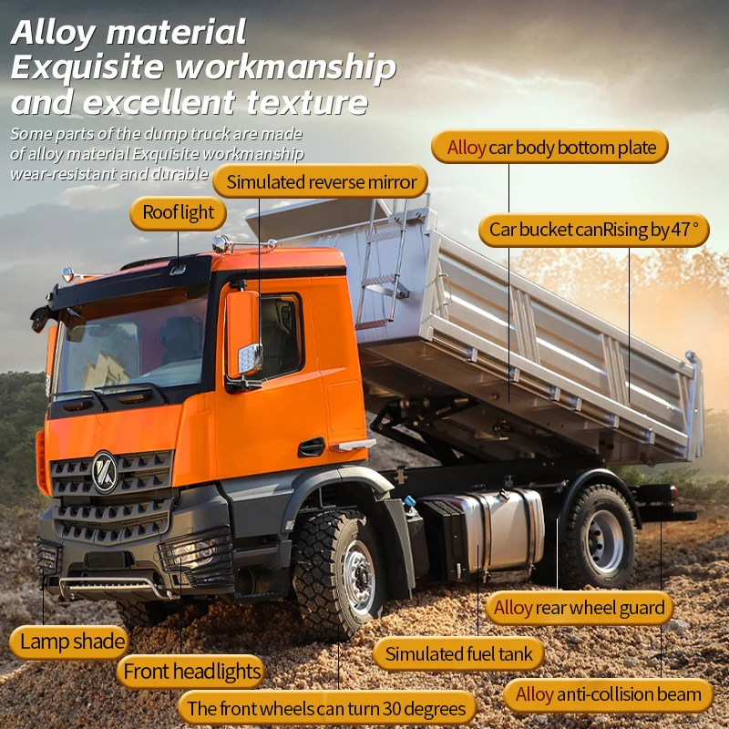 

K5701 Радиоуправляемый самосвал 3 в 1 Материнская плата 4x4 Инженерная машина Масштаб 1/14 Готов к игре Игрушечная модель Дети Взрослые Любители хобби