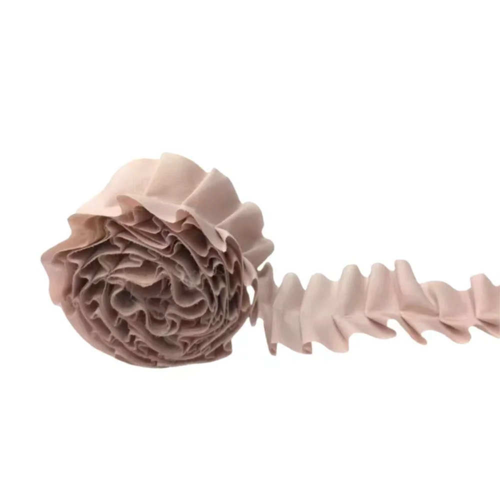 Flexible Crinkled Ribbon Lightweight Crinkled Texture Ruffled Streamer Polyester Ruffled Structure Decorative Ribbon Home