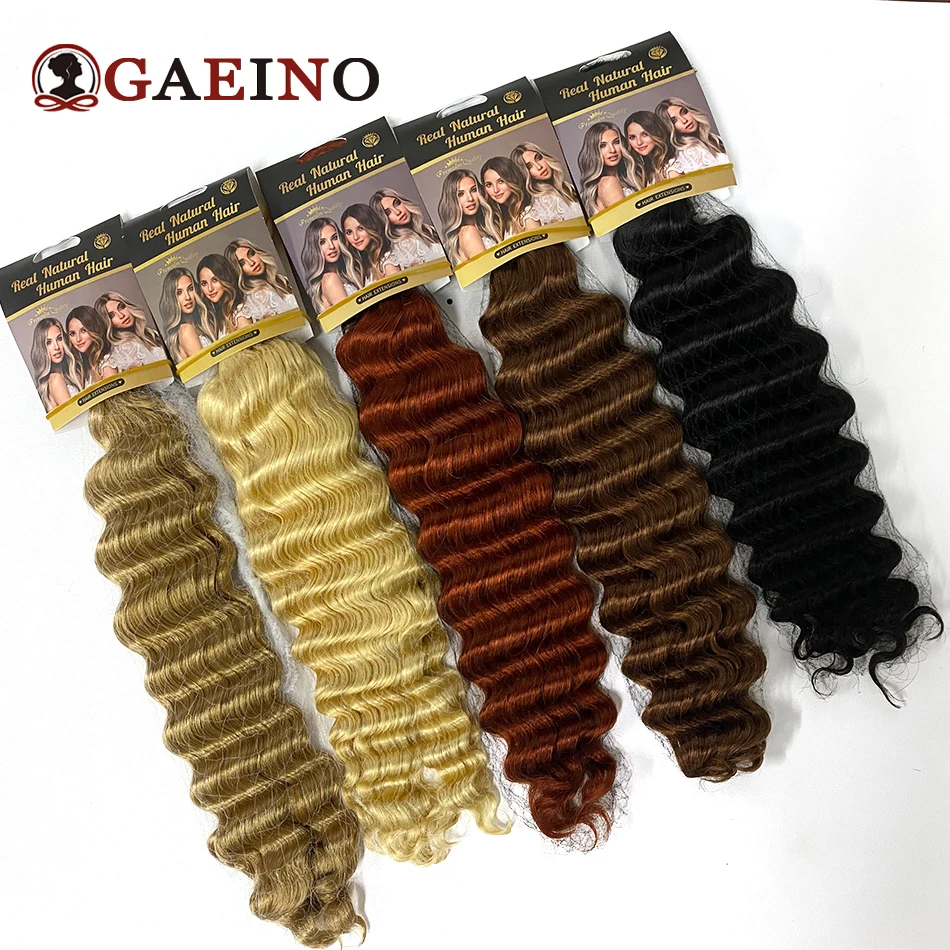 Bulk Human Hair No Weft Remy Bulk Human Hair Deep Wave Human Hair For Braiding 100% Unprocessed No Weft Human Hair Salon Quality