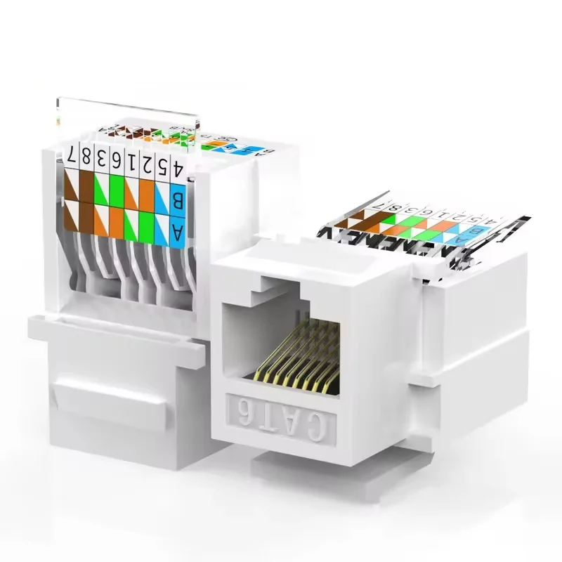 Cate 6 RJ45 Network Module Cate 6 Connector Information Socket RJ45 Network Module For Computer Outlet Cable Patch Panel Parts