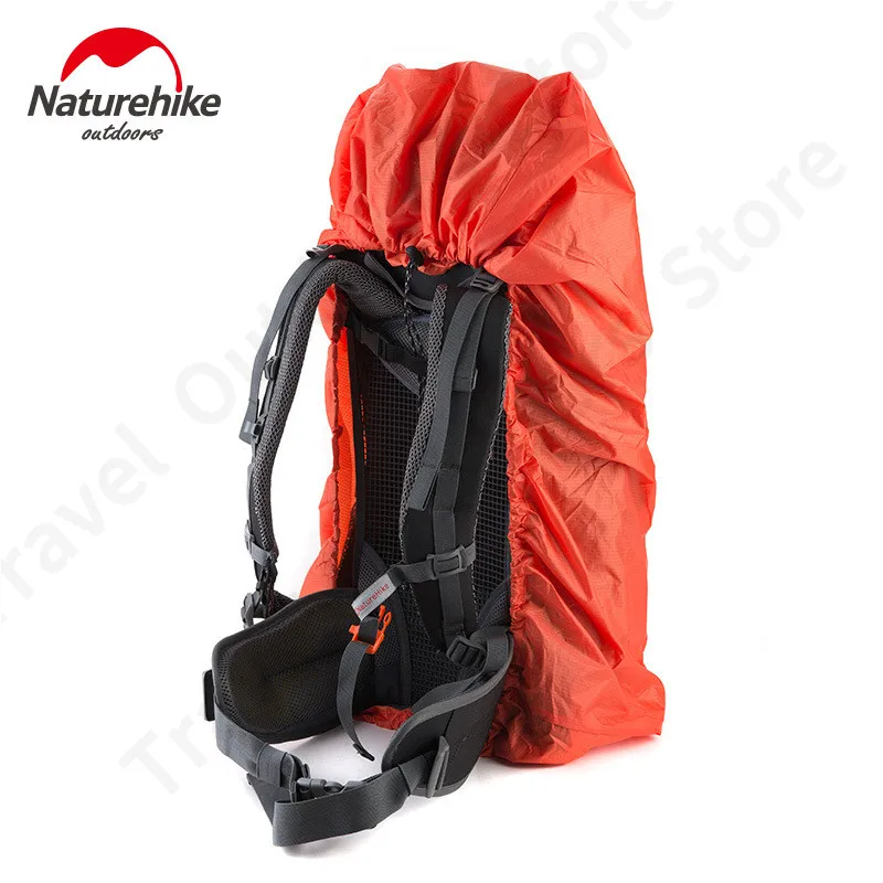 Naturehike 20-75L Backpack Waterproof Rain Cover 210T Polyester Outdoor Camping Hiking Portable Folding Dust Bag Cover PU2000mm