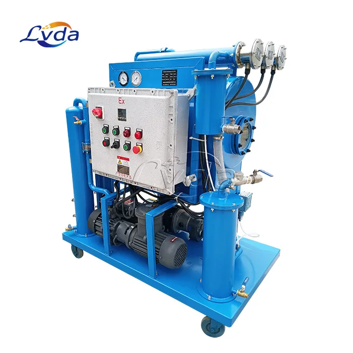 LVDA Movable Oil-water Separation Vacuum Water Eliminator Oil Filtration Equipment Die-sel Purifier