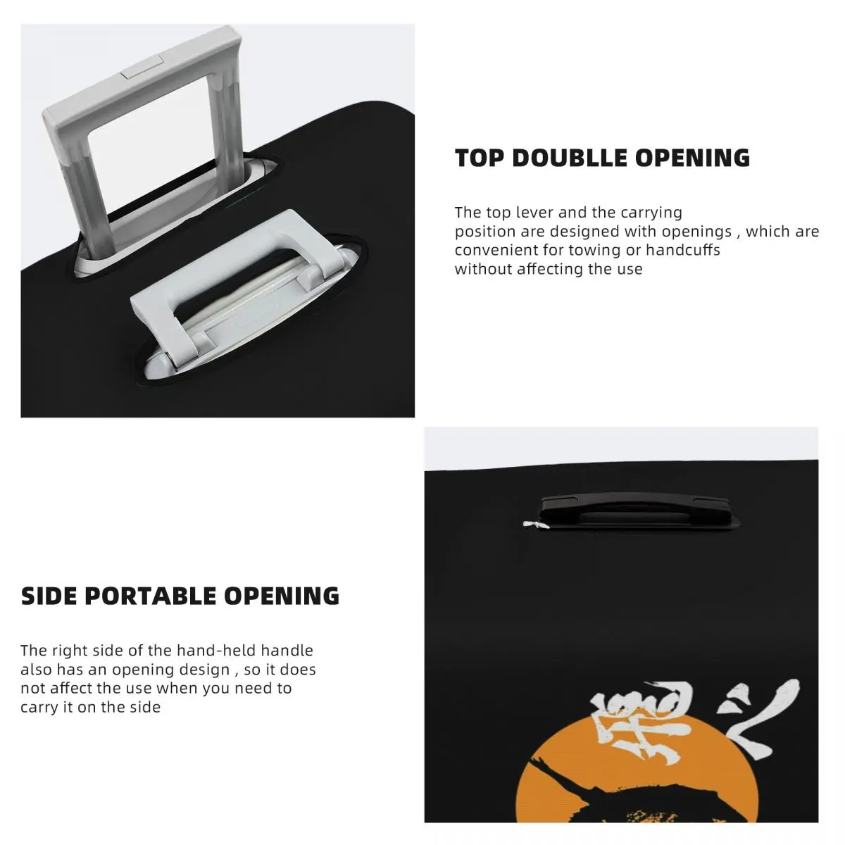 Haikyuu Karasuno Fly High Manga Anime funda protectora para maleta fundas protectoras elásticas para equipaje de viaje para 18-32 pulgadas