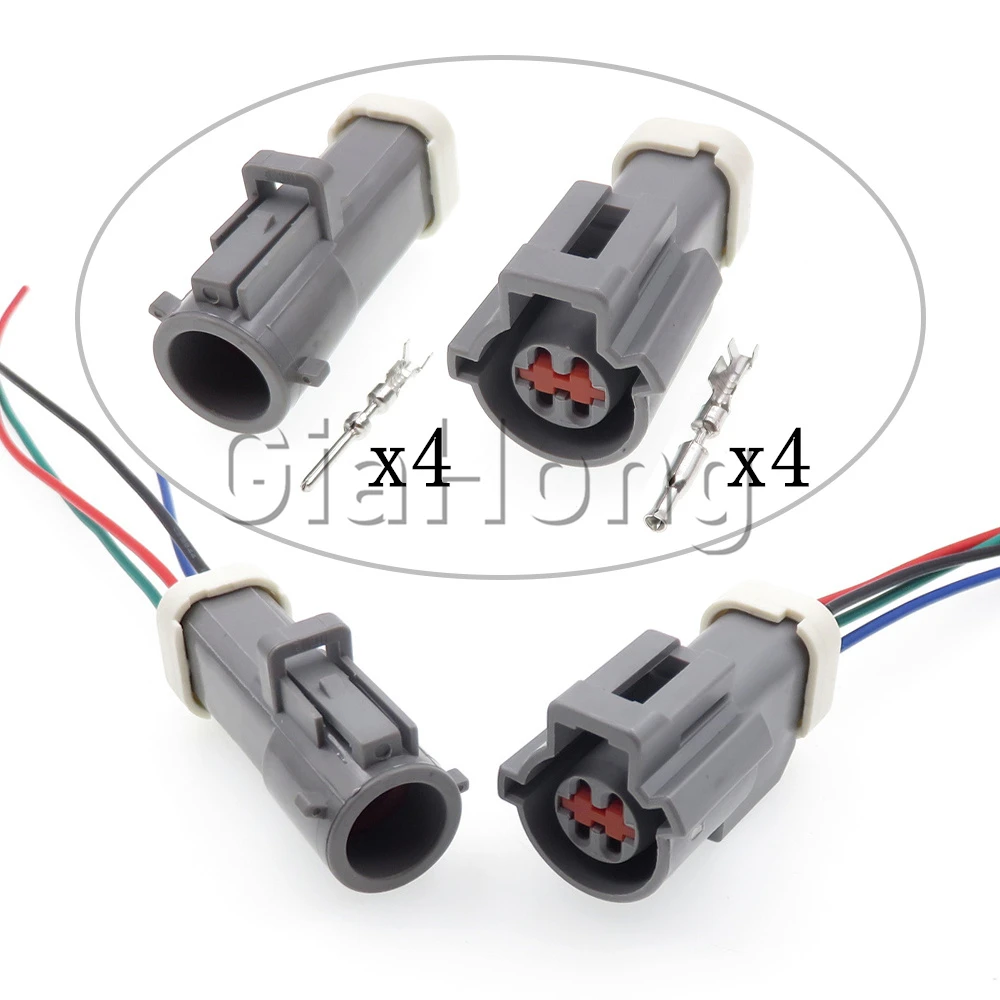 

1 Set 4 Ways AC Assembly Auto Accessories Sealed Adapter Auto Electrical Connector Automobile Waterproof Wire Socket