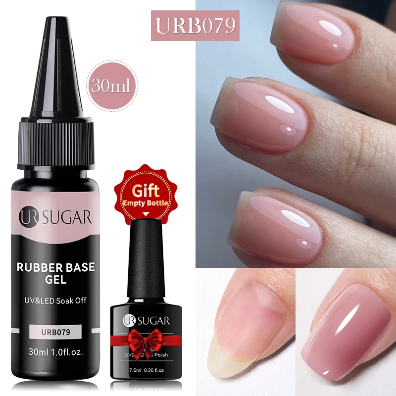 UR SUGAR 30ml Milky Jelly White Rubber Base Gel Refill Package No Wipe Top Coat Soak Off UV LED Camouflage Manicure Varnish