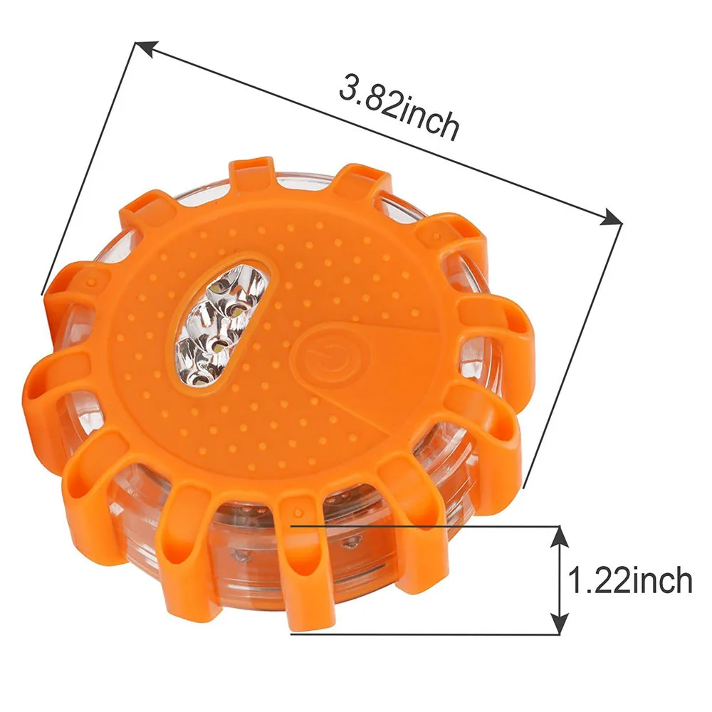 USB Rechargeable LED Strobe Lights Mult-functional 12+3Leds Portable Roadside Magnetic Waring Light Flashing Signal Light