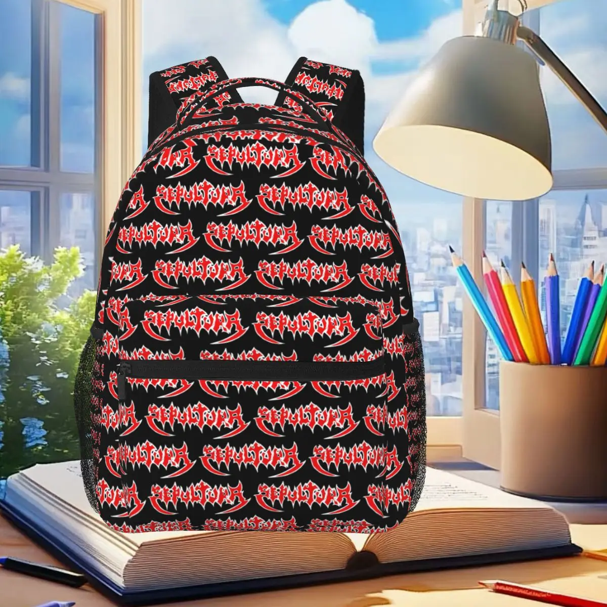 Sepultura Slayer Death Metal Backpack Student Boys Girls BookBag Children School Bag Laptop Shoulder Bags for Men Women