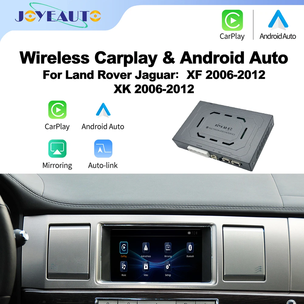 Módulo JoyeAuto, decodificador inalámbrico CarPlay, interfaz Android Auto para Jaguar 2007-2011 XF 2010-2014 XK, compatible con Mirror-Link y AirPlay