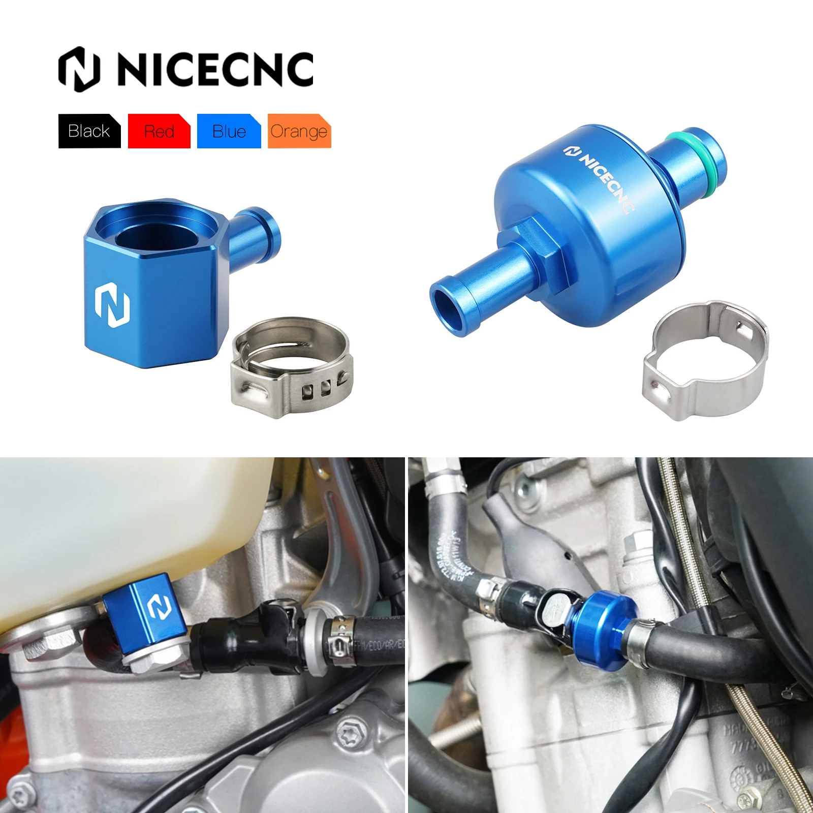 NICECNC Fuel Line Oil Tank Filter Connector For Husqvarna TEI TE 125 150 I TX 250 300 I FE 350 501 501S  FC FX 250 350 450 20-22