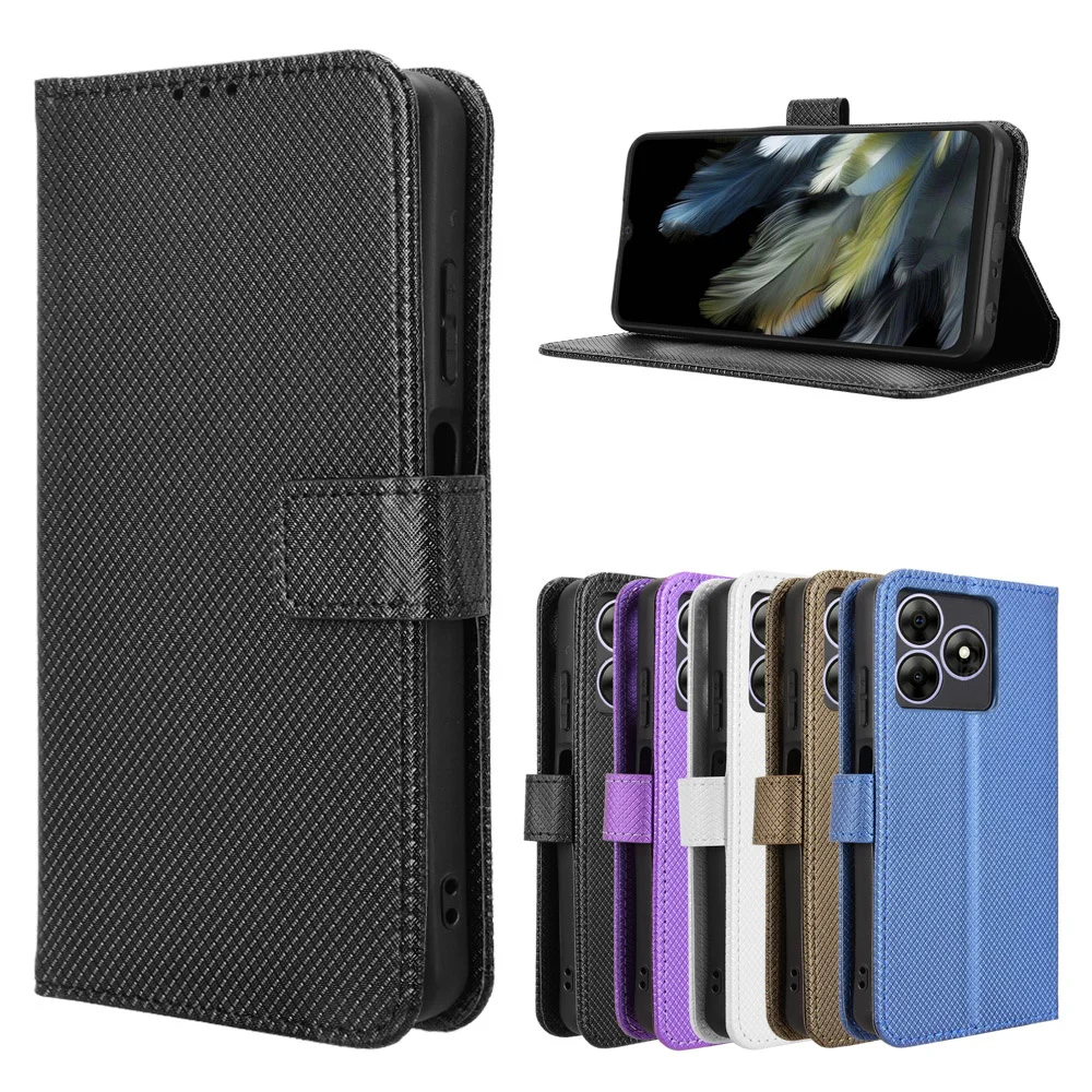 Casing kulit penutup pelindung untuk Blackview osilic Flat 2 penutup lipat berdiri untuk Blackview osilic Flat2 dompet kartu berdiri telepon Coque