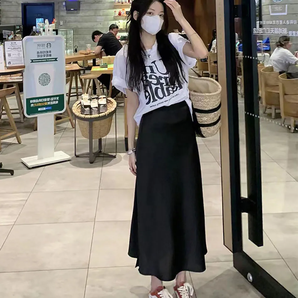 Elegant Maternity Summer Skirt 2024 Women Skirt with Flared Casual Style Slimming Design Ideal for Expectant Fashion Mothers