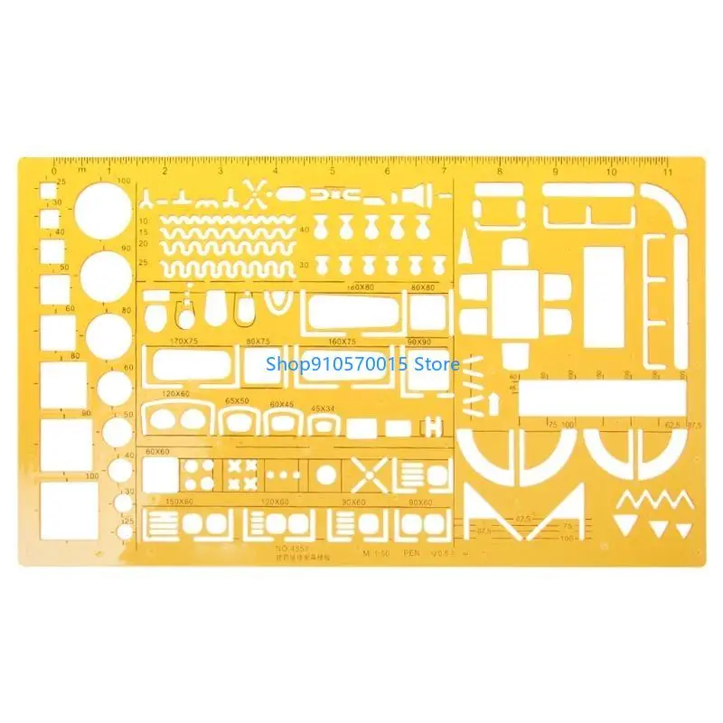 B95C Hot Professional Universal Furniture Construction Architect Template Ruler 1:100