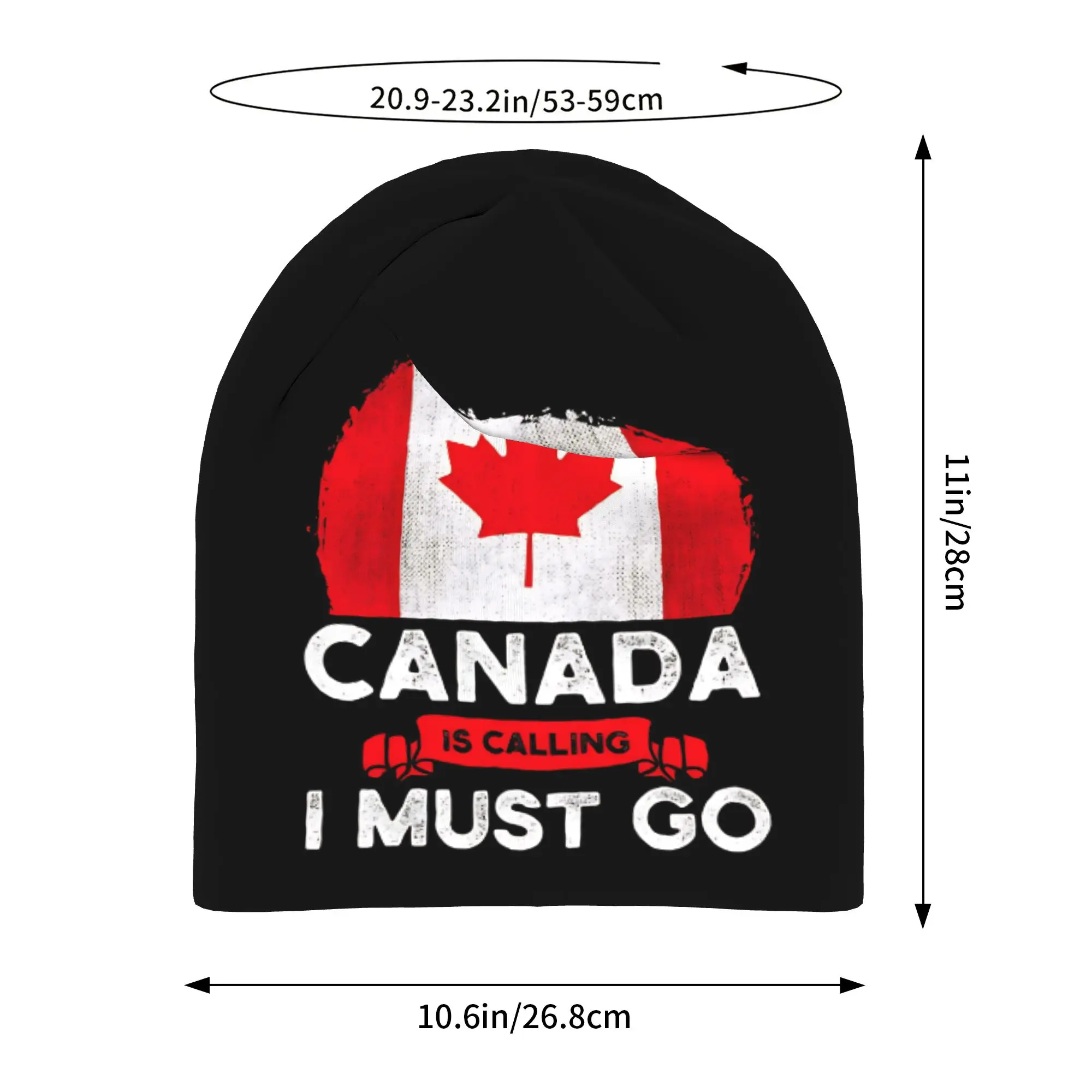 Funny Canada Is Calling and I Must Go Flag  Beanie Cap for Men Women Streetwear  Cooling Skull Cap Sweat Wicking for Climbing