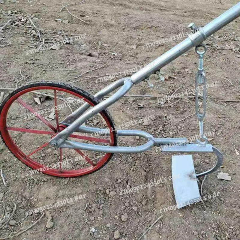 Wheel Hand Push Weeding Hoe Widened Weeding Plate Manual Cultivator Soil Turning Loosening Tool Garden Farm Weeder with Roller