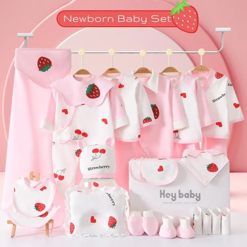 

22/24/26pcs Infants Clothing Set Spring Summer Newborn Clothes Suit 100% Cotton Baby Boys Girls Clothes Cartoon Clothes No Box