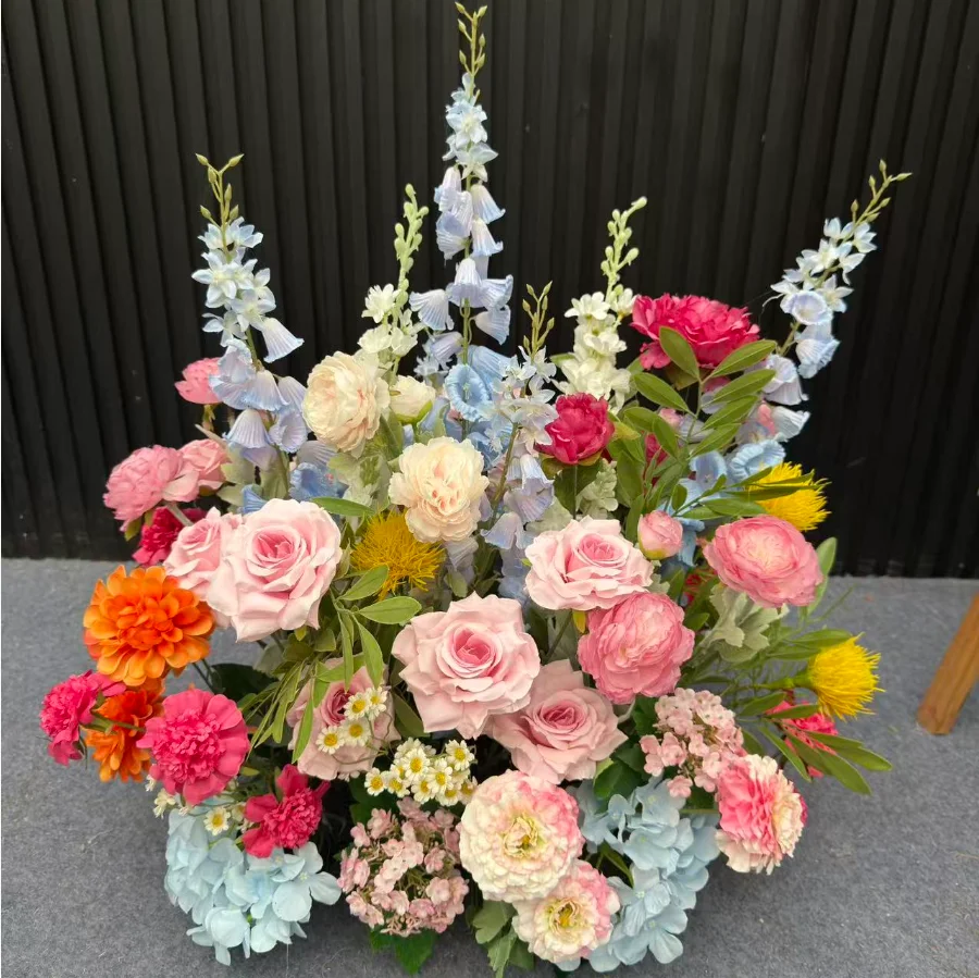 

Artificial Flowers Wedding Decoration Floor Row Road Lead Decor Table Centerpiece Flower Ball Luxury Fully Floral Arrangement