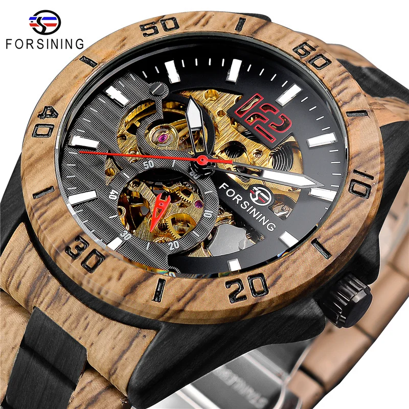 Forsining 337C Male Mechanical Wristwatch Luxury Ceramic Bezel Automatic Watches Movement Stainless Steel Watch For Men