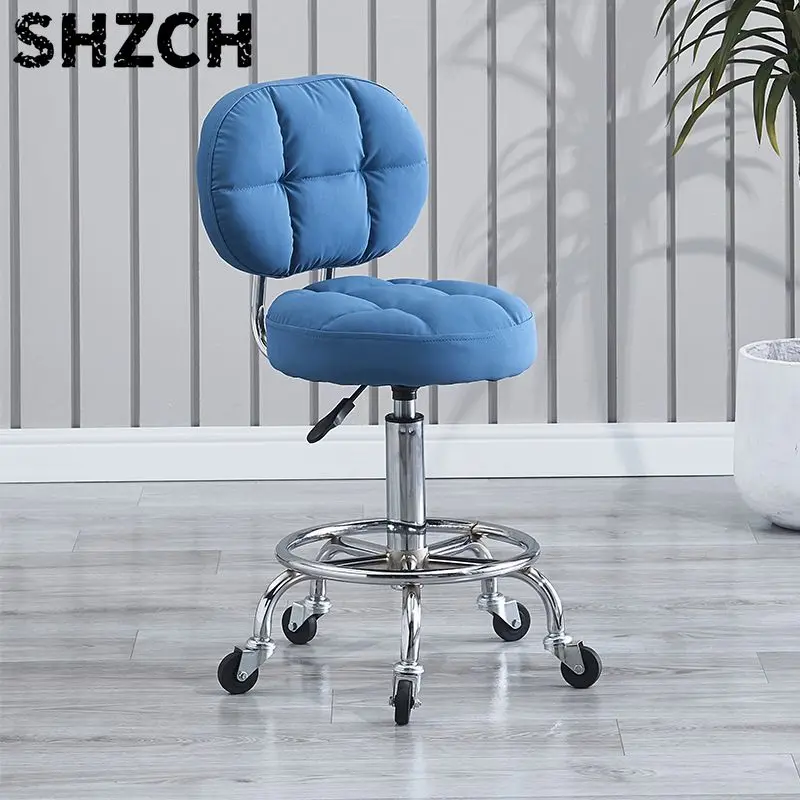 Modern Salon Stool with Wheels Swivel Lift Barber Chair Comfort Sponge Nail Round Seat Professional Salon Hairdressing Chairs image 5