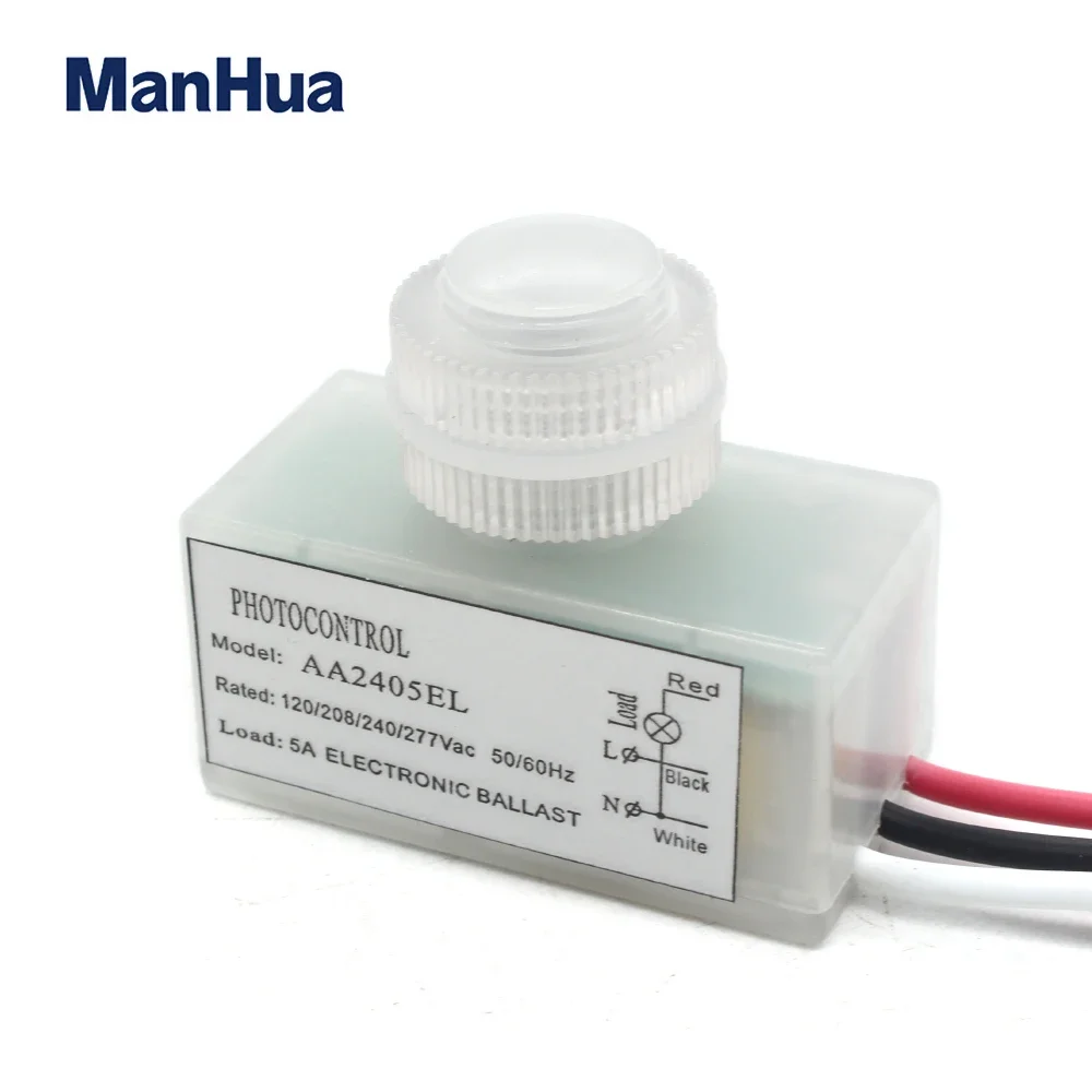 ManHua 220V AA2405EL Automatic Photocontrol Switch Turning ON-OFF The Lights At Dusk and Dawn