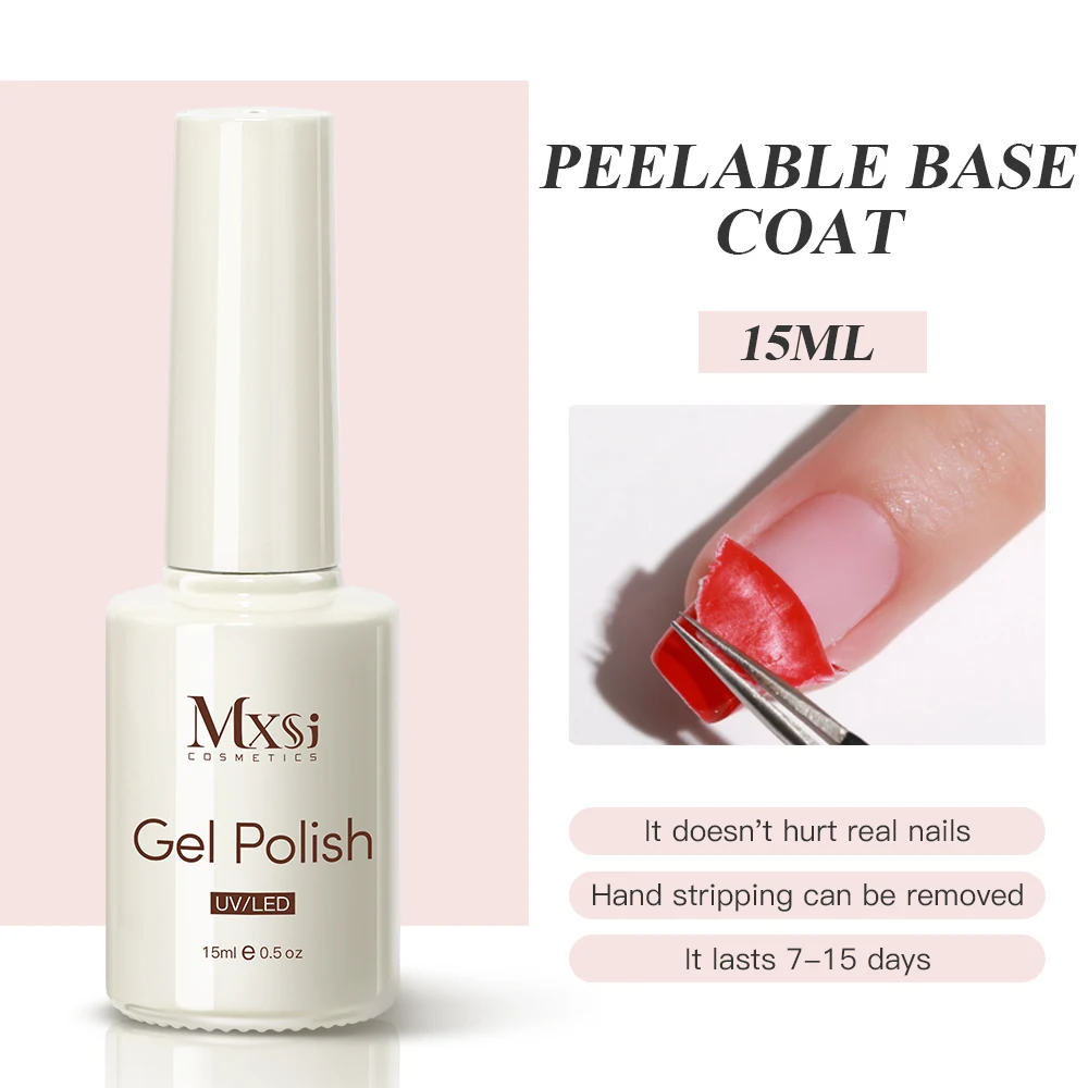 Vernis à ongles Gel Peelable, 15ml, Gel UV, Semi-Permanent pour protéger les ongles, avec ensemble de couche de finition