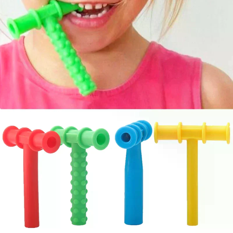 Chewing Tube Speech Therapy Teeth Massager Children Talk Tools For Autism Sensory Speak Oral Muscle Rehabilitation Training Kid