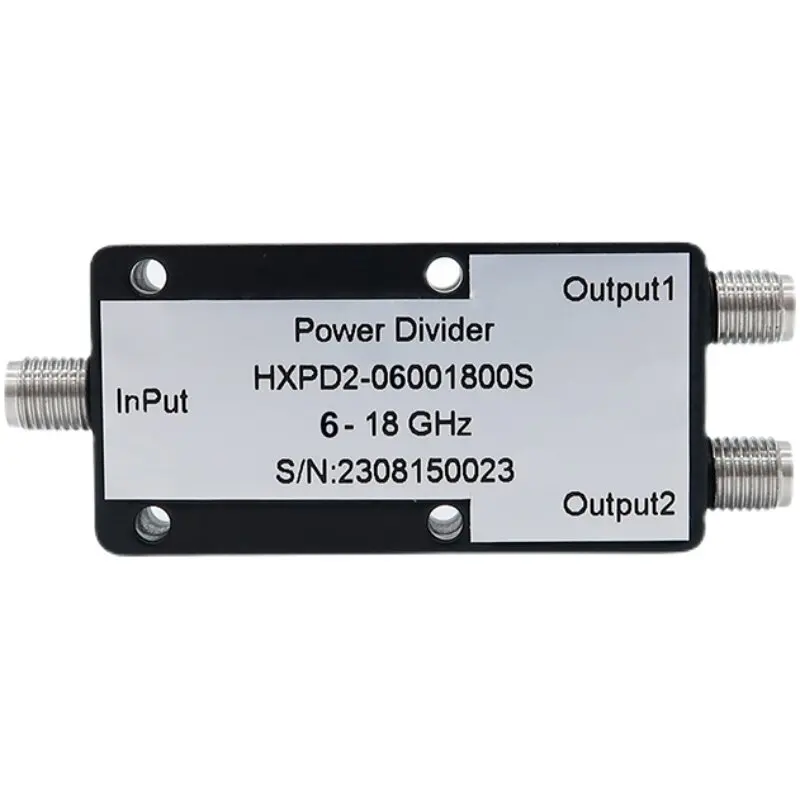 6-18 GHz X-band and Ku-band 1:2 High-frequency Power Divider; Customisable to Specifications; SAM Connector