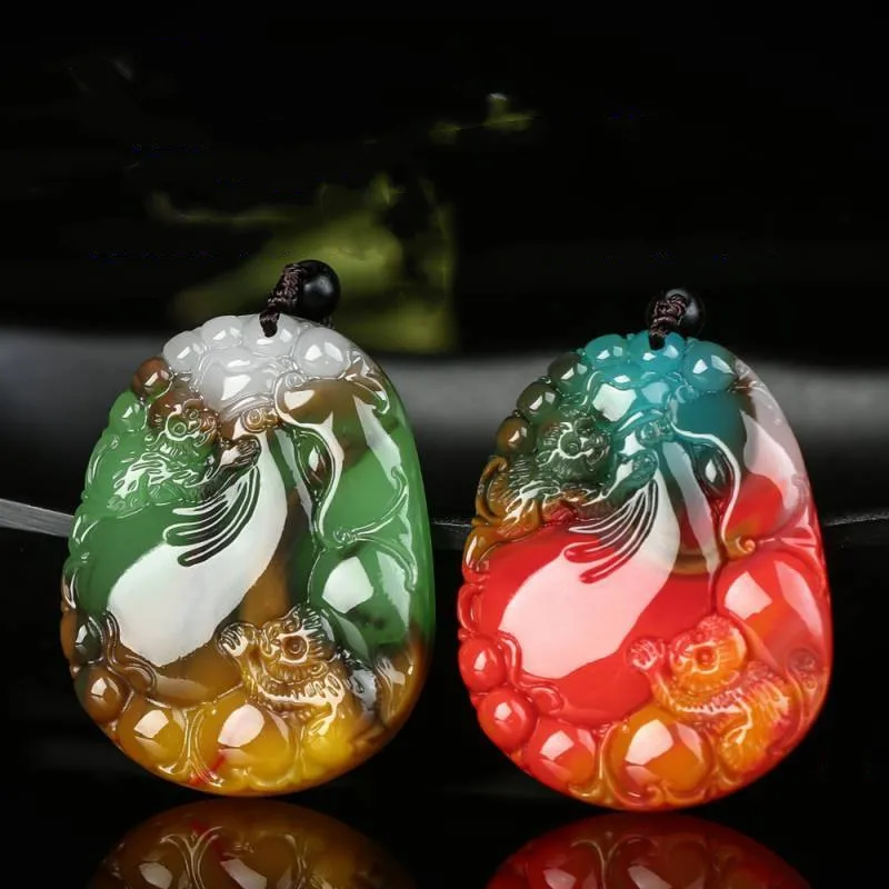 Xinjiang Hetian Jade Color Jade Zodiac Monkey Pendant for Men and Women From Generation To Generation Feng Hou Pendant