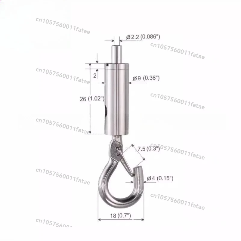With hook locker, wire rope clamp, wire hook, lamp, anti-fall hook, hanging anti-fall hook, adjustable tightening hook
