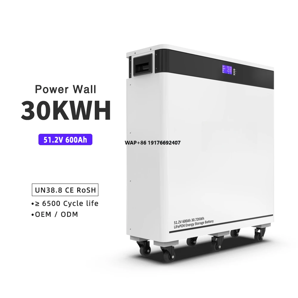 Sunpok Solar System Home 32Kwh 30Kwh Battery Lithium with Wheels 51.2V 628Ah 600Ah 48V Lithium Energy Storage Batteries for Home
