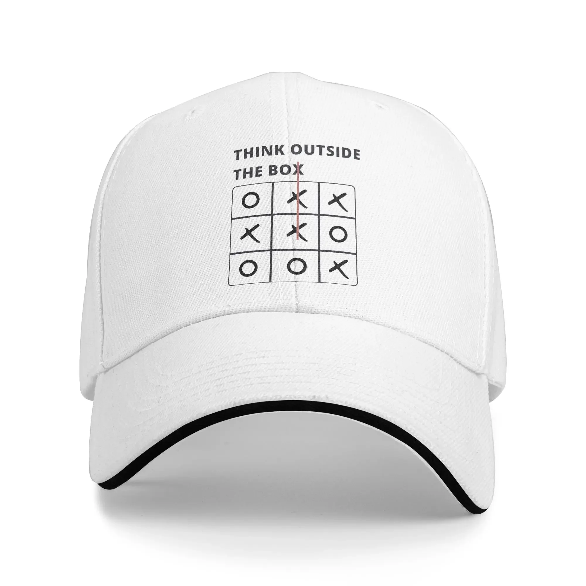 New Think Outside The Box Sandwich Hat Fashion Baseball Caps Motivational Hat Adjustable Polyester Fishing Hat Spring Hats
