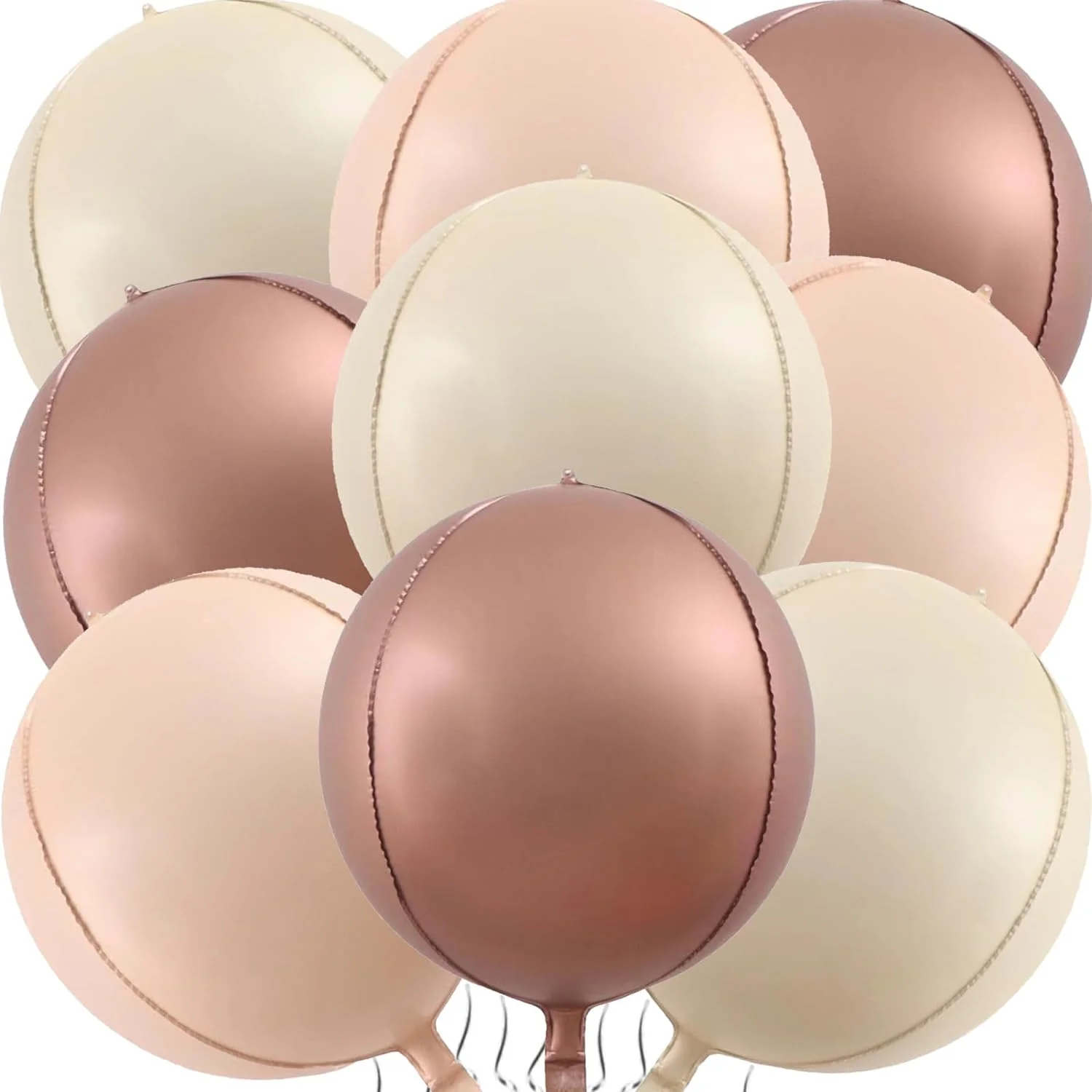 2/3/5 pezzi 22 pollici 4D palloncini foil rotondi crema caramello palloncino ad elio per la festa di compleanno decorazione di nozze forniture per baby shower