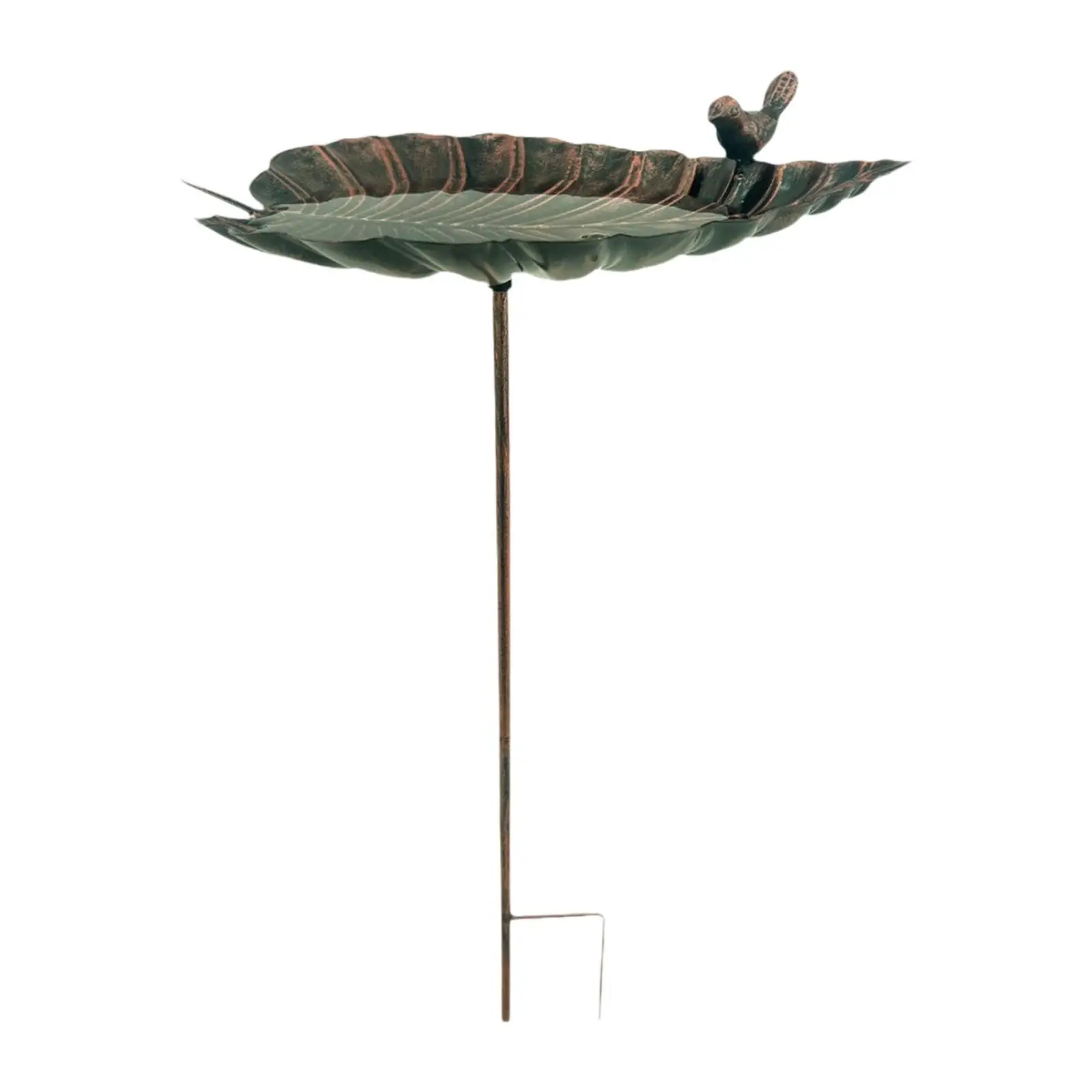 

Garden Metal Bird Bath Birdfeeder with Metal Stake for Outdoor Garden Lawn