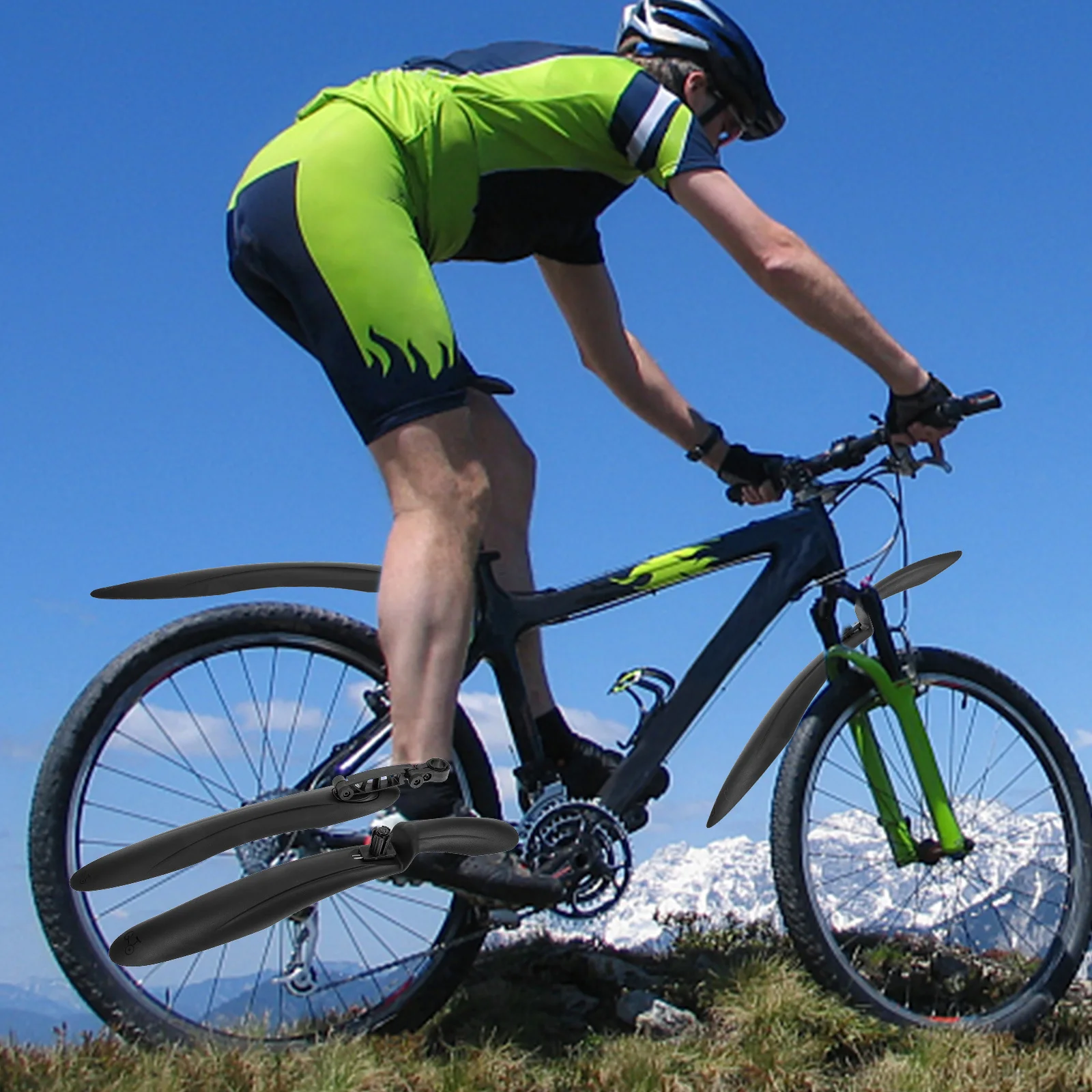 1Pair Sturdy Cycling Mud Guard Durable Lightweight Convenient Use Multiple Functions Bike Bike Mud Guard Bicycle