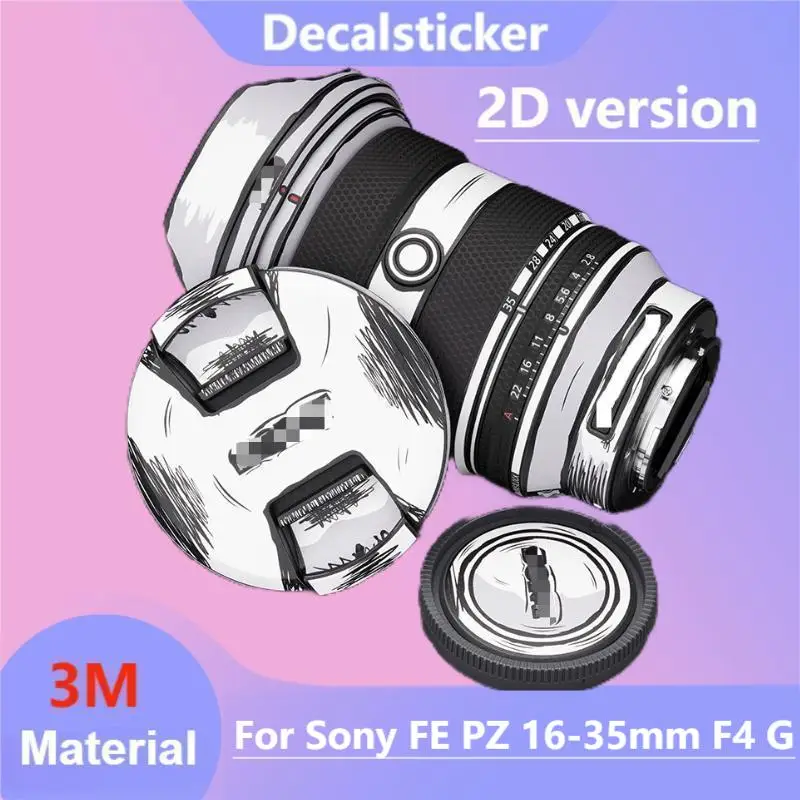 Stylized Decal Skin For Sony FE PZ 16-35mm F4 G Camera Lens Sticker Vinyl Wrap Anti-Scratch Film PZ16-35 16-35 F/4 F/4G F4G